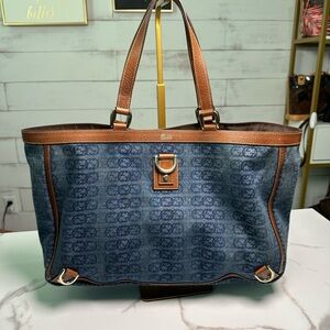 Gucci D-Ring Denim Abbey Tote